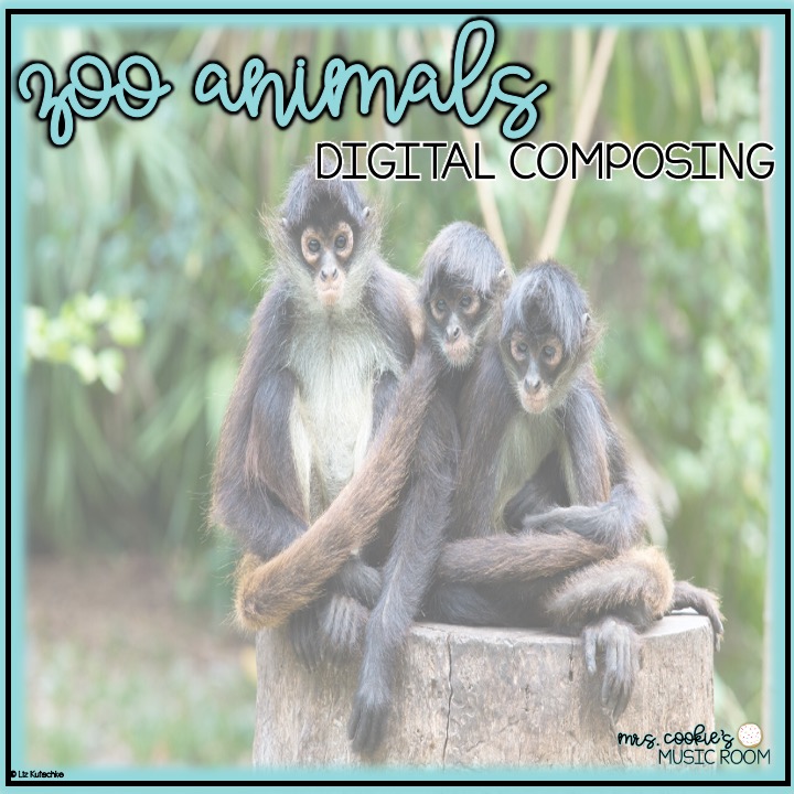 digital composing freebie zoo animals cover