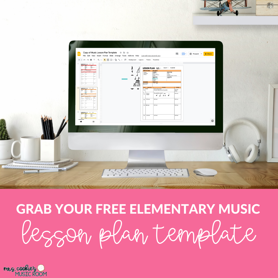 "grab your free elementary music lesson plan template"