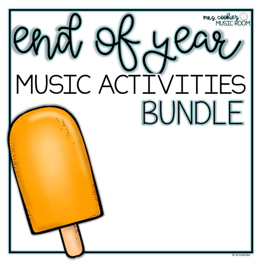 end of the year music activities bundle cover image