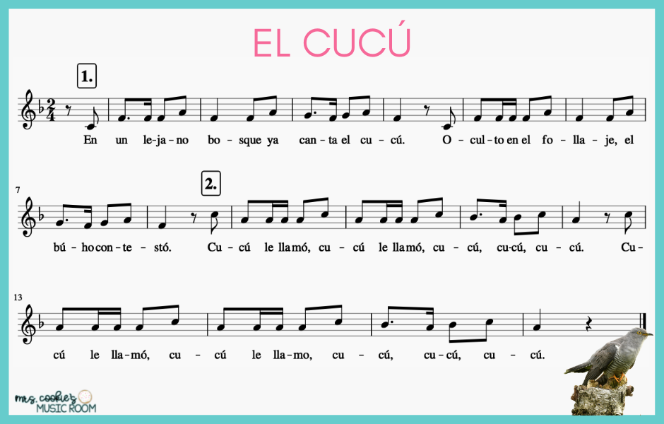 upper-elementary-songs-for-latinx-heritage-month el cucu sheet music